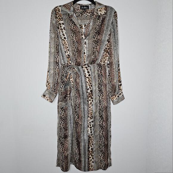 Preloved Sam Edelman Women's Animal Print Dress Size 6 - Picture 1 of 12